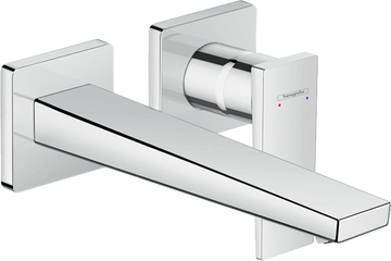 ORNAMENT BATERIE LAVOAR PERETE METROPOL, CU PIPA 225 MM, CROM