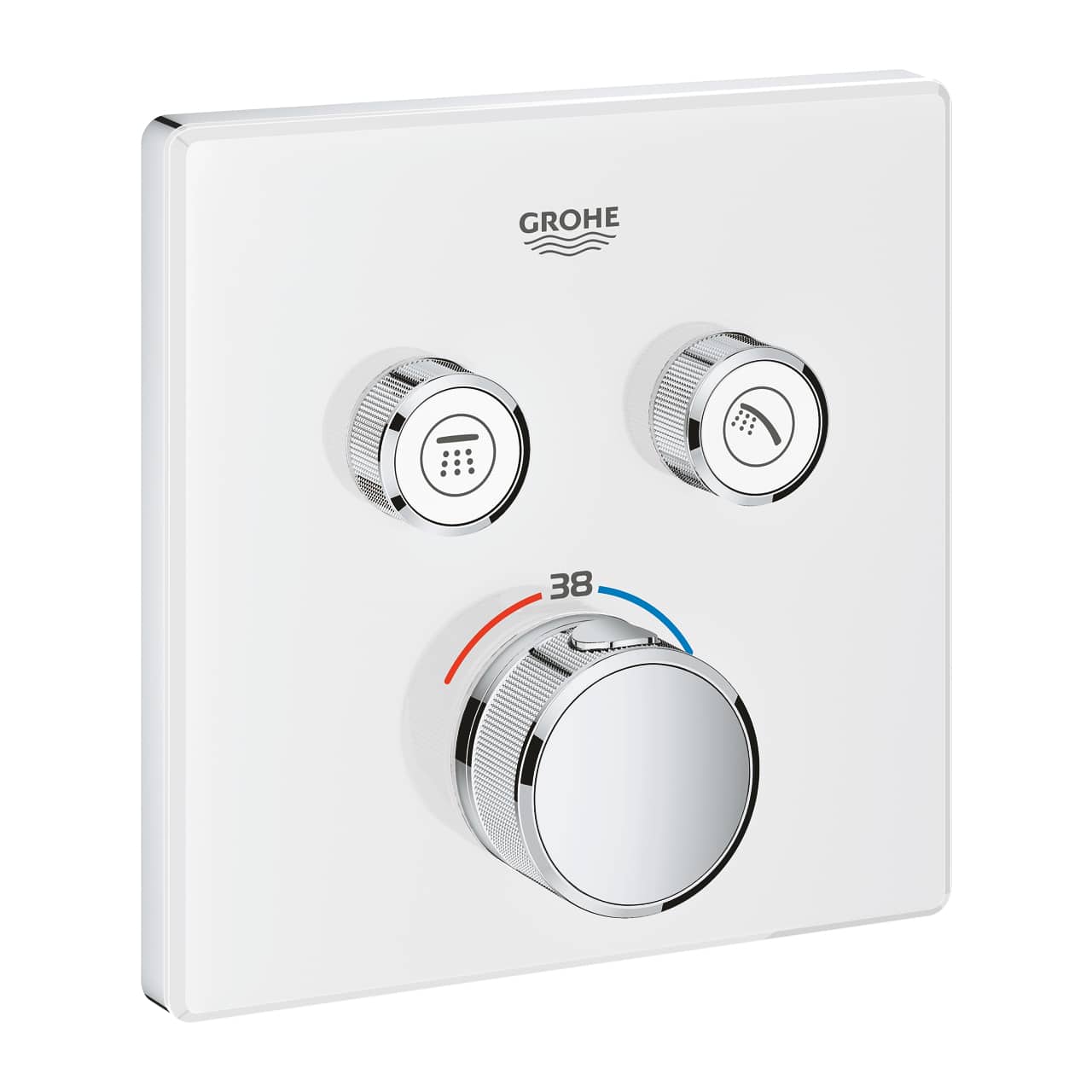 ORNAMENT PATRAT SMART CONTROL TERMOSTATAT 2 VALVE CROM-ALB