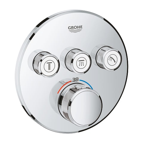 ORNAMENT ROTUND SMART CONTROL TERMOSTATAT 3 VALVE CROM