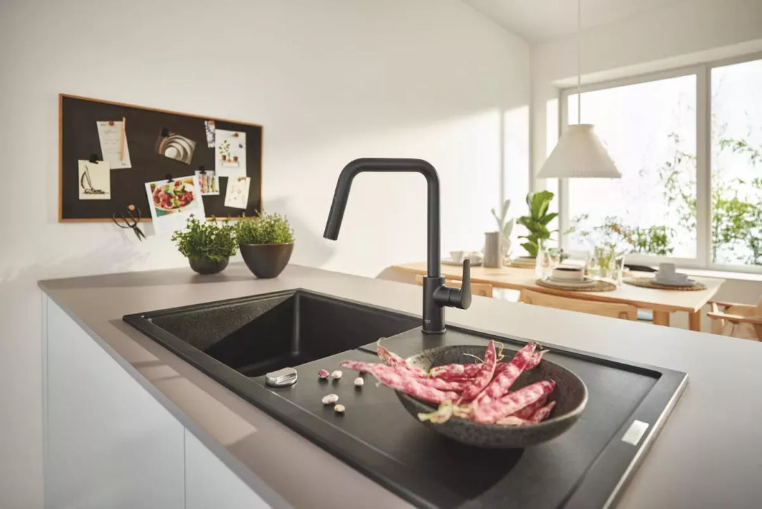 SET DUS VITALIO START 2 JET 110 MM NEGRU MAT