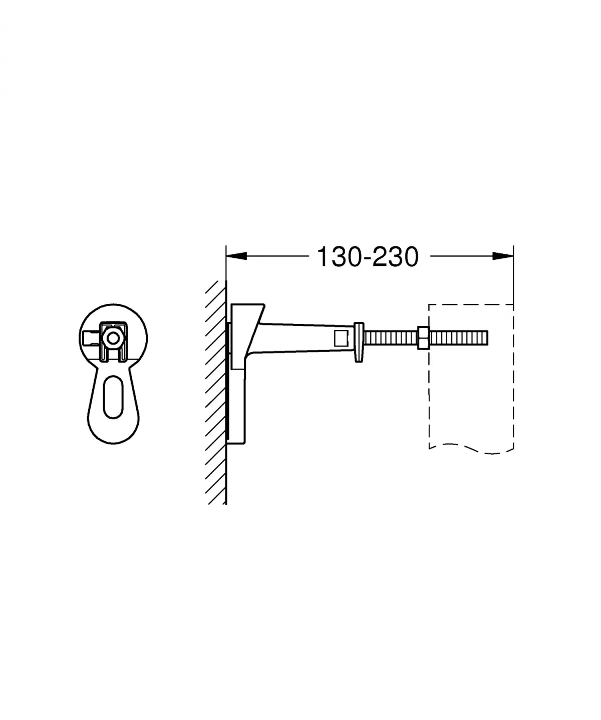 VAS WC STREET SQUARE SUSPENDAT RIMLESS