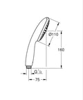 Para dus Grohe Tempesta 110, universala, 110 mm, 1 functie, crom, 27852003