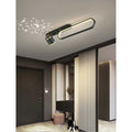 Plafoniera LED Cu Cer Instelat 60cm Negru Moderna 40W,3 Tipuri De Lumina