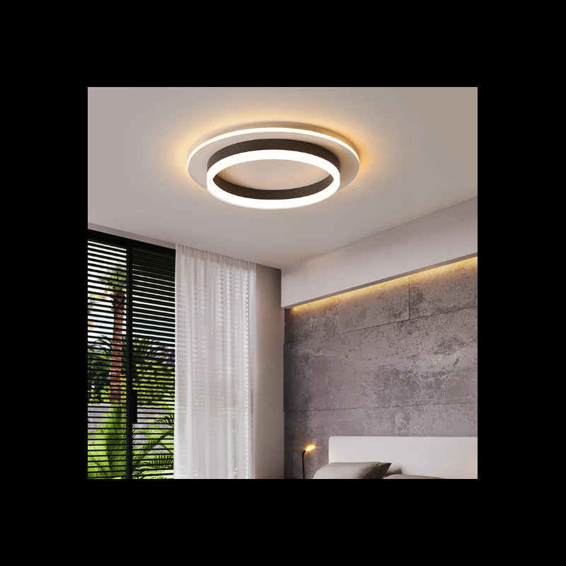 Plafoniera Negru 30W Rotunda Led Lumina Calda Neutra Rece