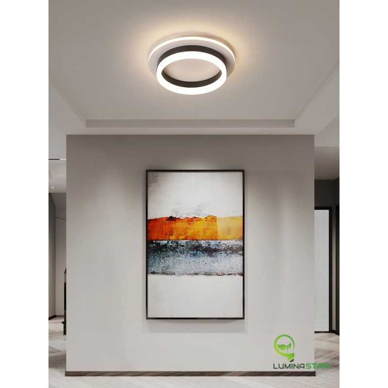 Plafoniera Negru 30W Rotunda Led Lumina Calda Neutra Rece