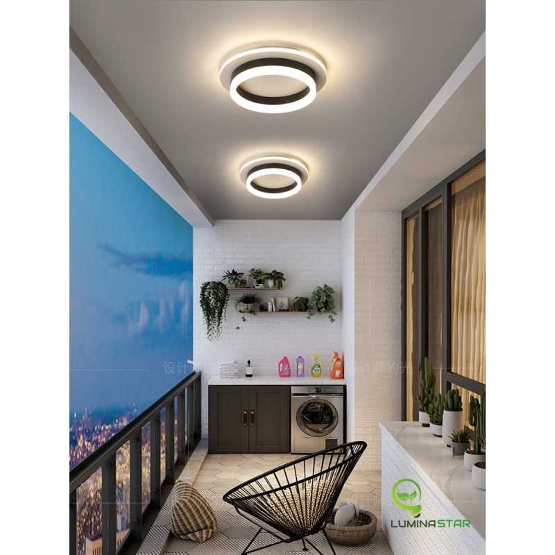 Plafoniera Negru 30W Rotunda Led Lumina Calda Neutra Rece