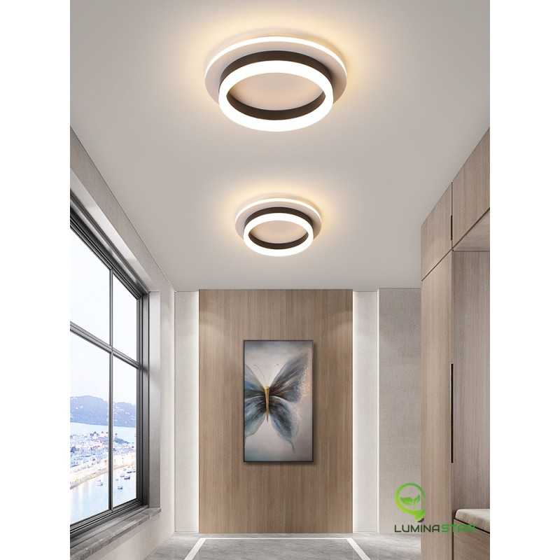 Plafoniera Negru 30W Rotunda Led Lumina Calda Neutra Rece
