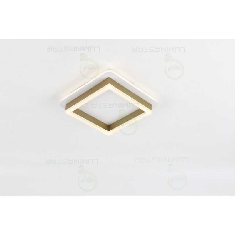 Plafoniera Patrat 41W Led Lumina Calda Neutra Rece Auriu