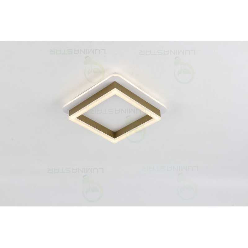 Plafoniera Patrat 41W Led Lumina Calda Neutra Rece Auriu