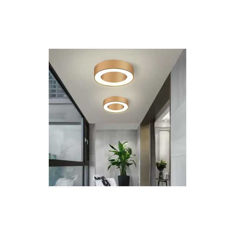 Plafoniera Rotund Auriu D50CM 48W Led Lumina Neutra