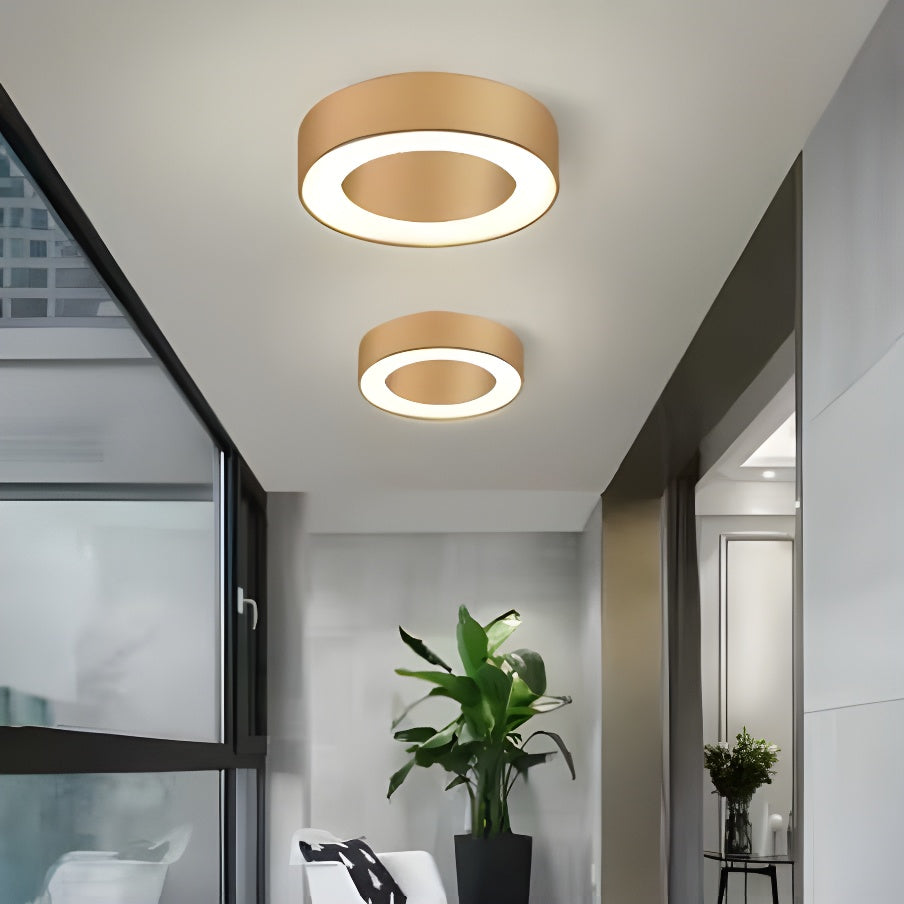 Round Gold Ceiling Light D50CM 48W Led Neutral Light