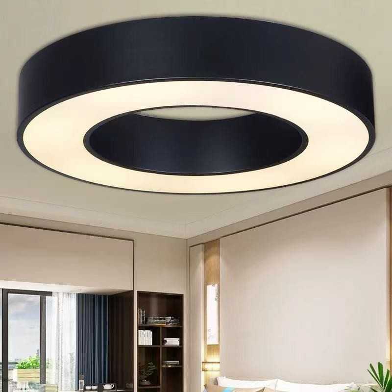 Plafoniera Rotund Negru D50CM 48W Led Lumina Neutra