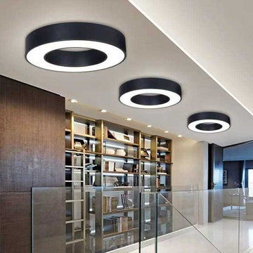 Plafoniera Rotund Negru D50CM 48W Led Lumina Neutra