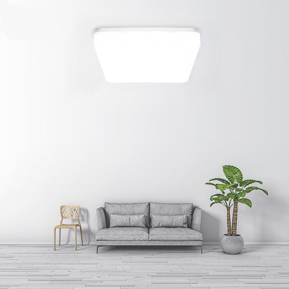 Plafoniera Led Slim Milky 24W=200W, 330x330 mm, 6400k, lumina rece