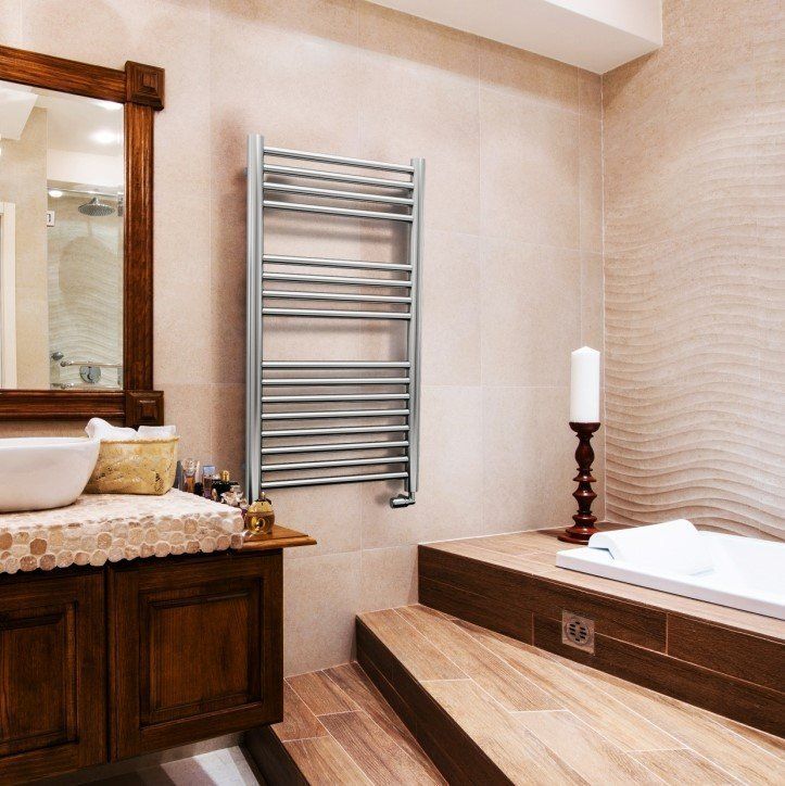 Calorifer baie portprosop decorativ inox 600/800 mm PREMIER XL (include kit de instalare)