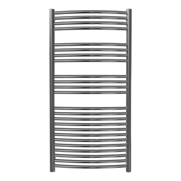 Calorifer baie portprosop decorativ inox 600/1200 mm PREMIER XL ROUND (include kit de instalare)