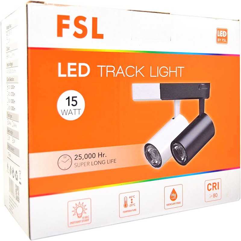 PROIECTOR SINA FSL FST 901 15W NEGRU 3000K LUMINA CALDA