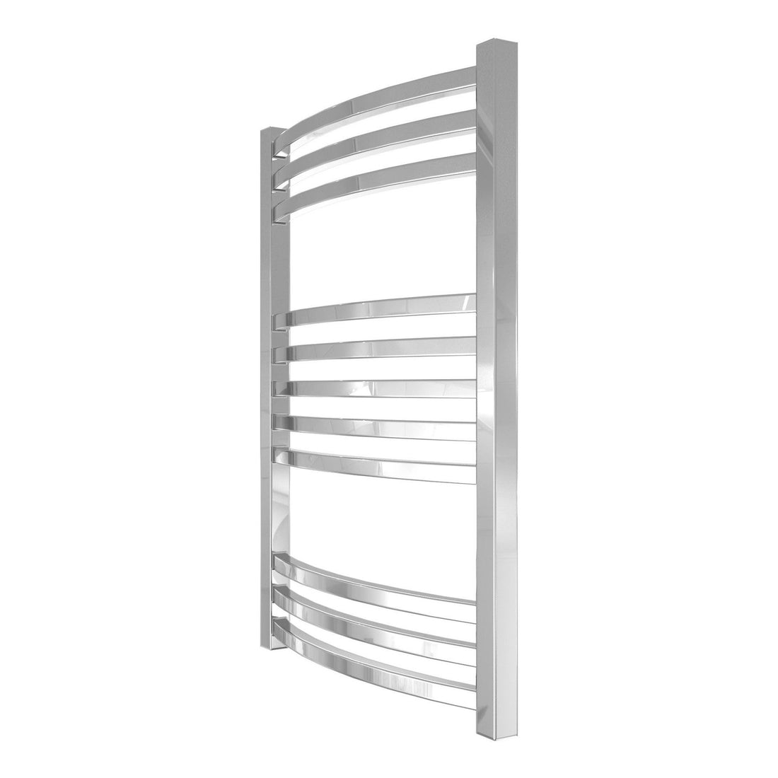 Calorifer baie portprosop decorativ cromat 500/700 mm QUEBIS ROUND (include kit de instalare)