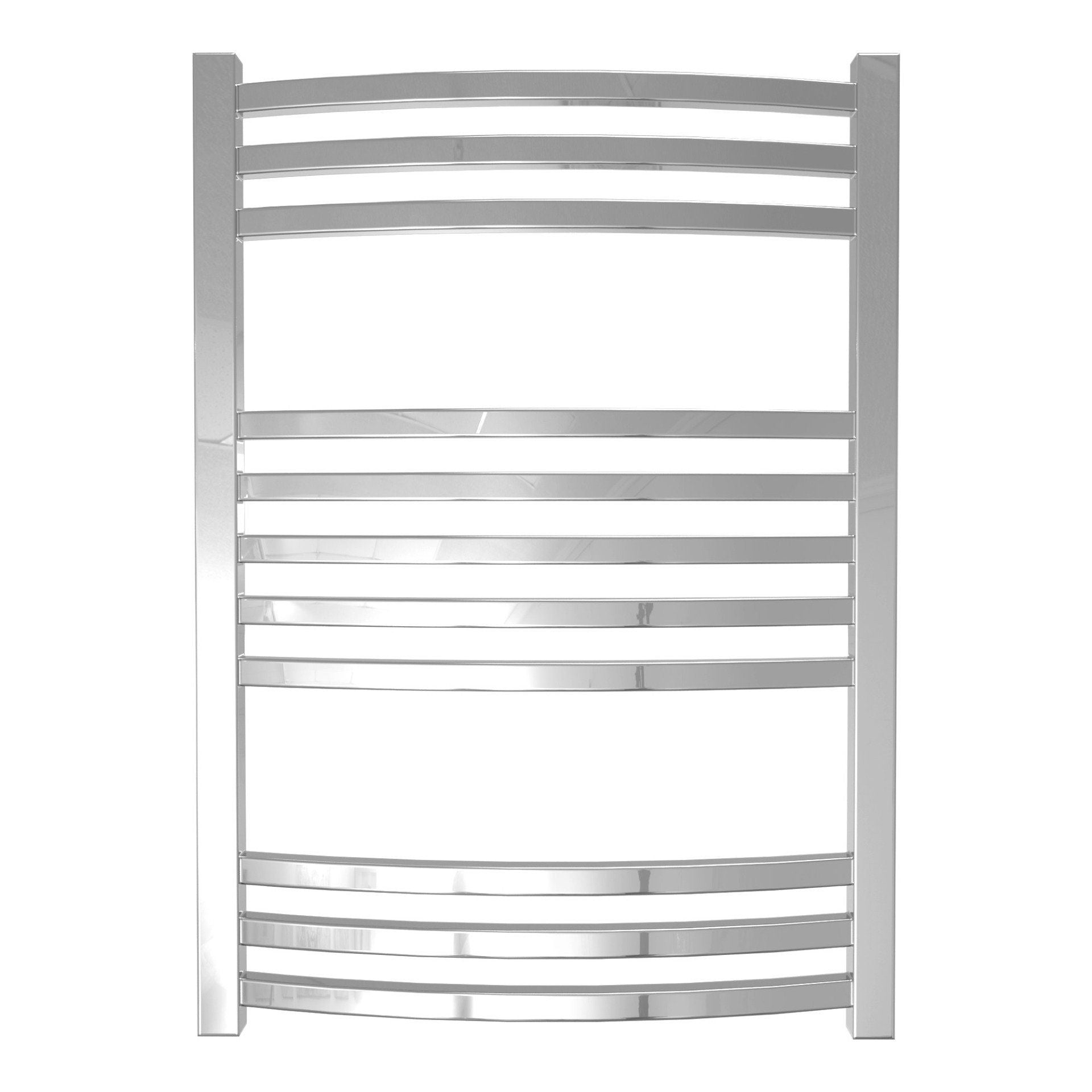 Calorifer baie portprosop decorativ cromat 500/700 mm QUEBIS ROUND (include kit de instalare)