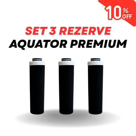 Set 3 Rezerve filtru de apa, Aquator Premium  - diametru 70 mm, 4000 - 6000 L