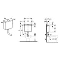 Rezervor la semiinaltime Geberit AP 110, actionare start-stop