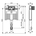 Rezervor WC incastrat, TECE Octa 9370500, 44 x 107 cm, 7 L grossmann