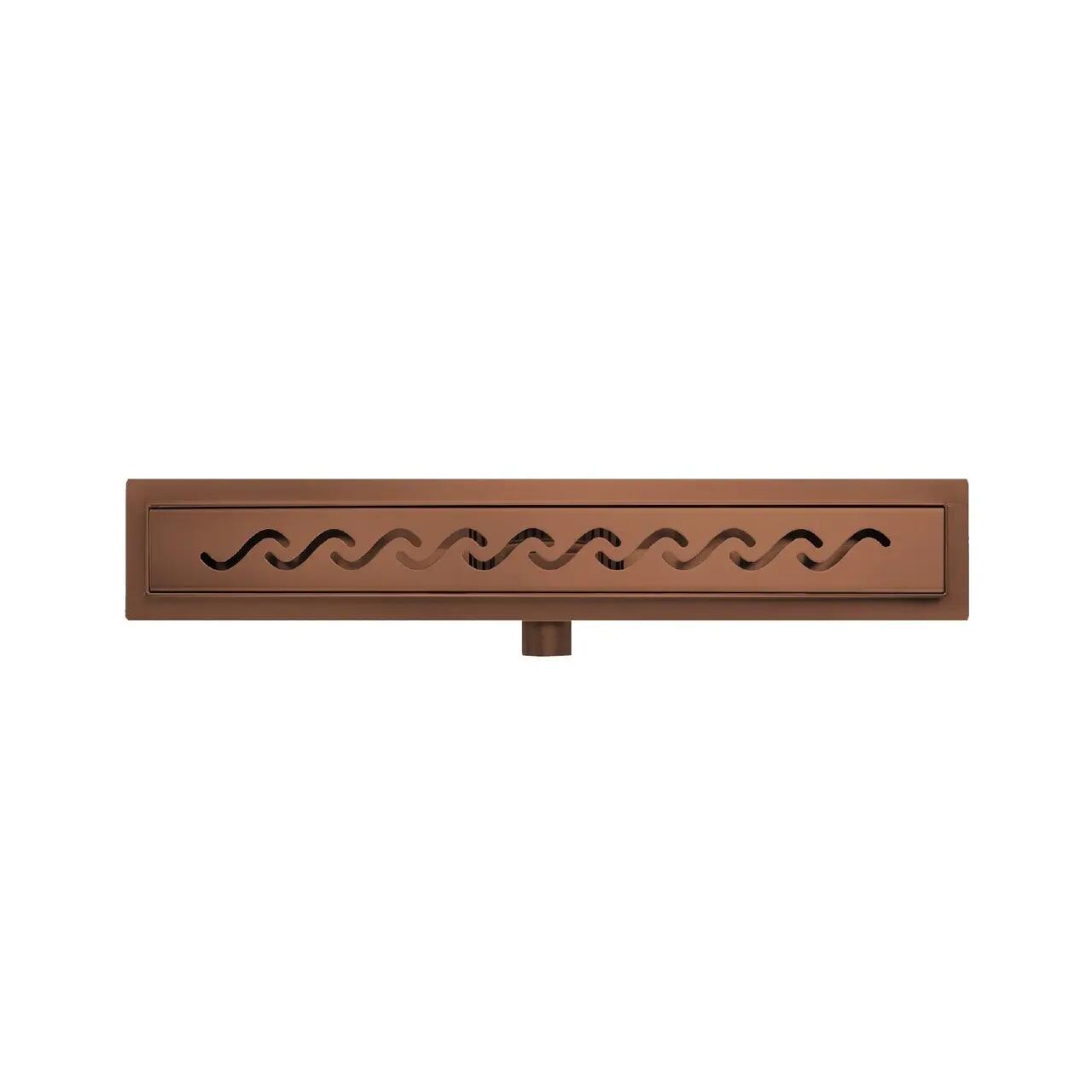 Rigola dus Kruger, inox, Ø 40 mm, L 400mm, rose gold Kruger - imagine 5