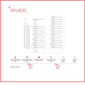 Calorifer baie portprosop decorativ inox 650/ Radox 1400 mm RIVER (include kit de instalare) - imagine 3