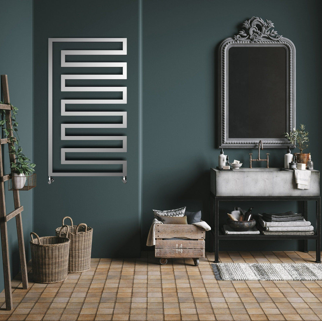 Calorifer baie portprosop decorativ cromat 580/1570 mm SERA (include kit de instalare)