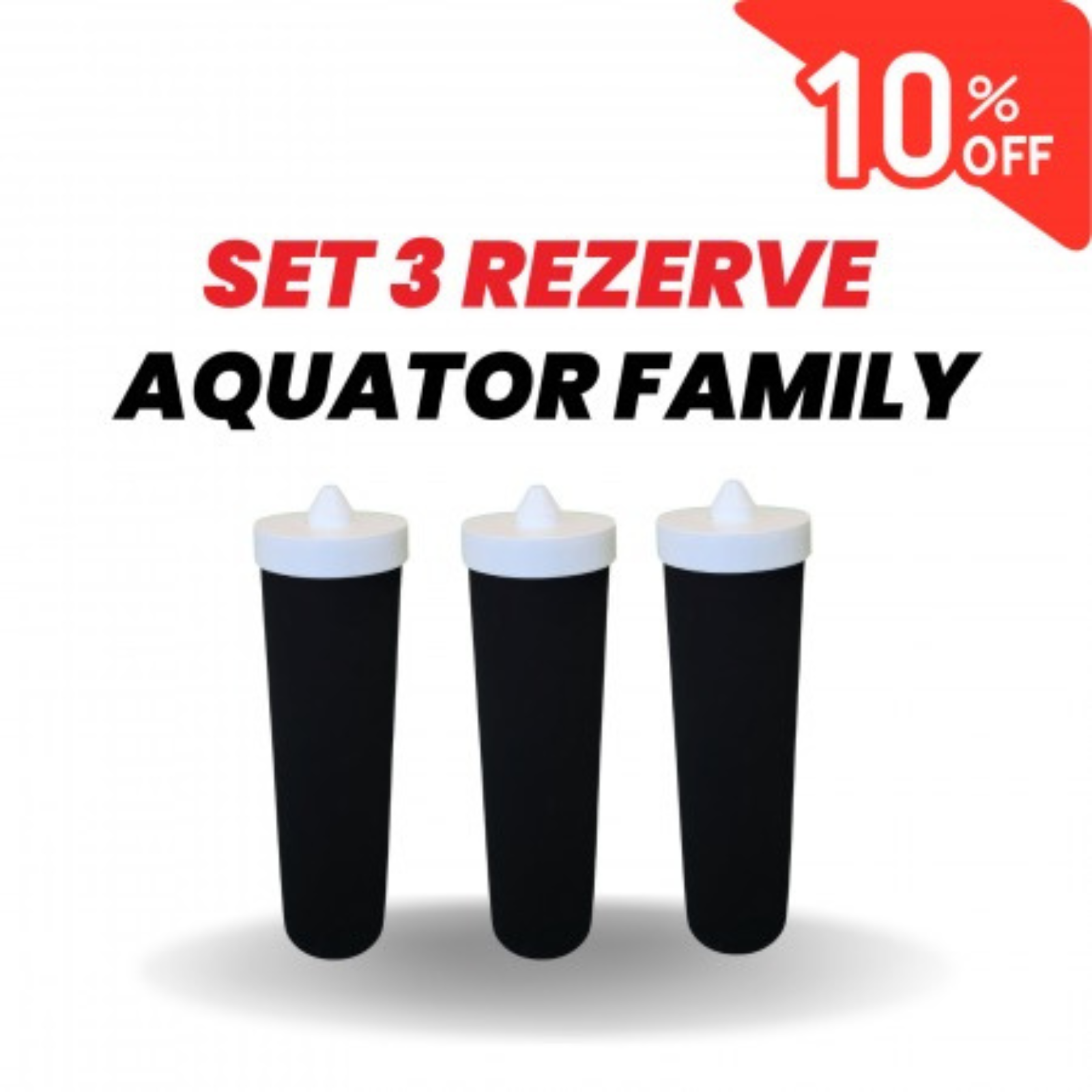 Set 3 Rezerve filtru de apa, Aquator Family - diametru 60 mm, 4000 - 6000 L