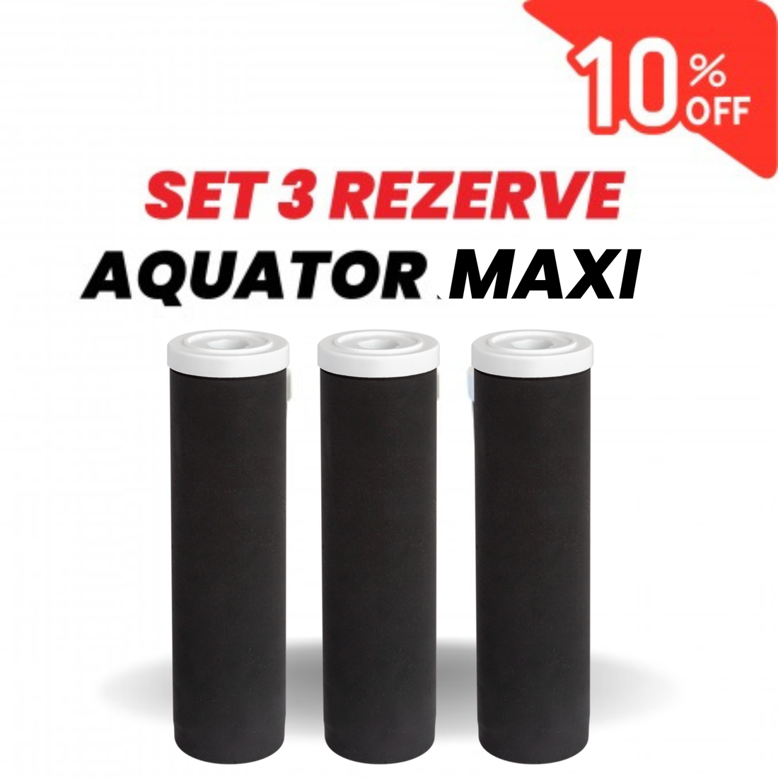 Set 3 Rezerve filtru de apa, Aquator Maxi  - diametru 70 mm, 4000 - 6000 L