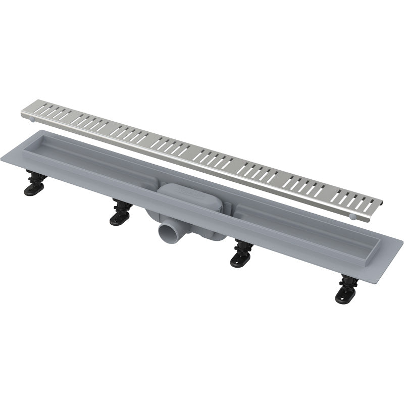 CANAL DE SCURGERE APZ10 SIMPLE CU GRATAR PERFORAT, 550MM, OTEL INOXIDABIL MAT