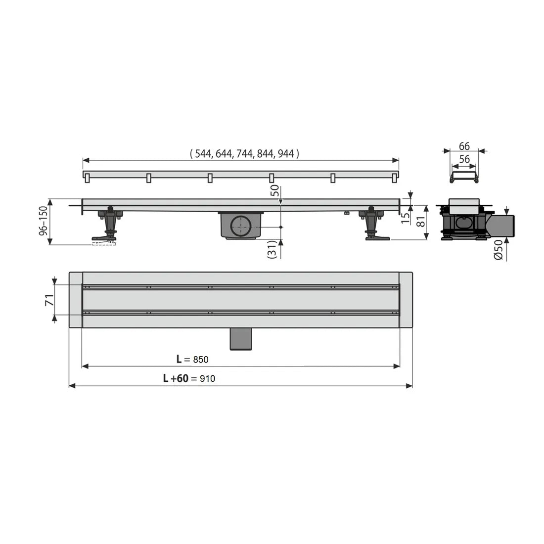 SET DUS INCASTRAT IGIENA INTIMA S CU MIXAJ, SUPORT DUS, FURTUN 1,25M, CROM ( NECESITA CORP INCASTRAT 29235180) 3