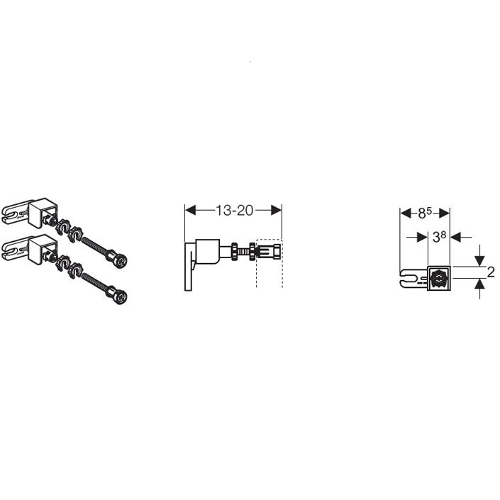 Set de fixare Geberit pentru cadre Duofix