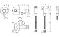 Set dus igienic Ideal Standard IdealSpray, crom