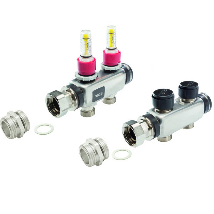 Set extindere TECEfloor 77310022, pentru extindere distribuitor incalzire pardoseala, 2 cai, 1'' grossmann