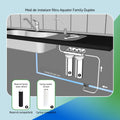 Set Filtru de apa, Aquator Family Duplex + Rezerva filtru apa, Aquator Family 60 mm, 5000-8000 L, ( sistem complet ) - imagine 4