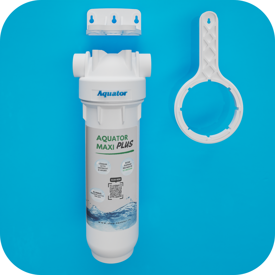 Set Filtru de apa, Aquator Maxi Plus, 4000-6000 L + Rezerva Aquator Premium 70 mm, ( sistem complet )