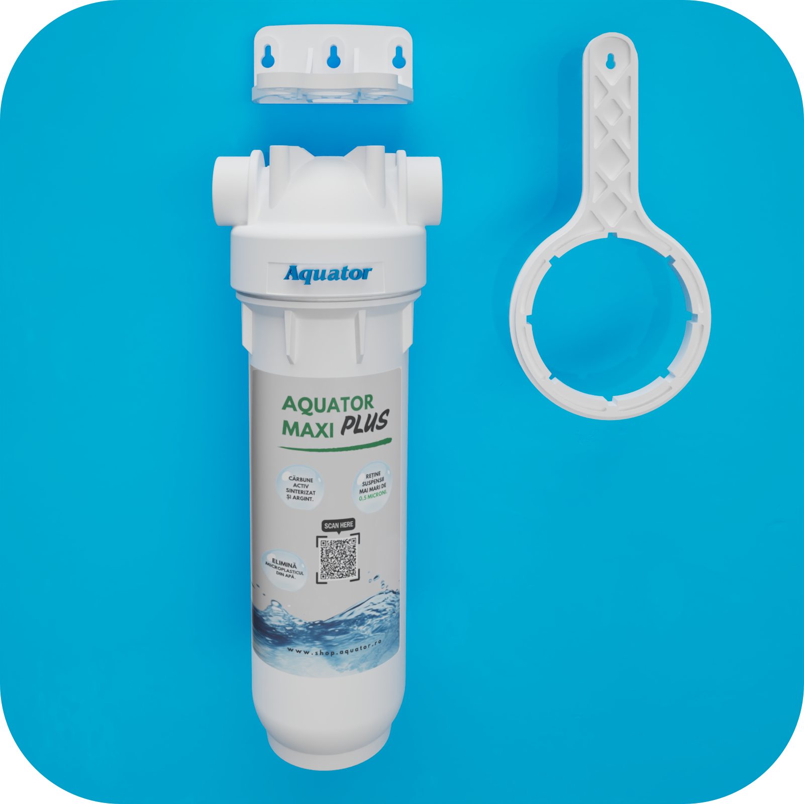 Set Filtru de apa, Aquator Maxi Plus, 4000-6000 L + Rezerva Aquator Premium 70 mm, ( sistem complet ) - imagine 2