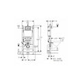 Set rezervor incastrat cu cadru Geberit Delta UP 100, cu clapeta Delta 20 crom si set de fixare