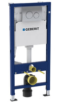 Set rezervor incastrat cu cadru Geberit Delta UP 100, cu clapeta Delta 20 crom si set de fixare