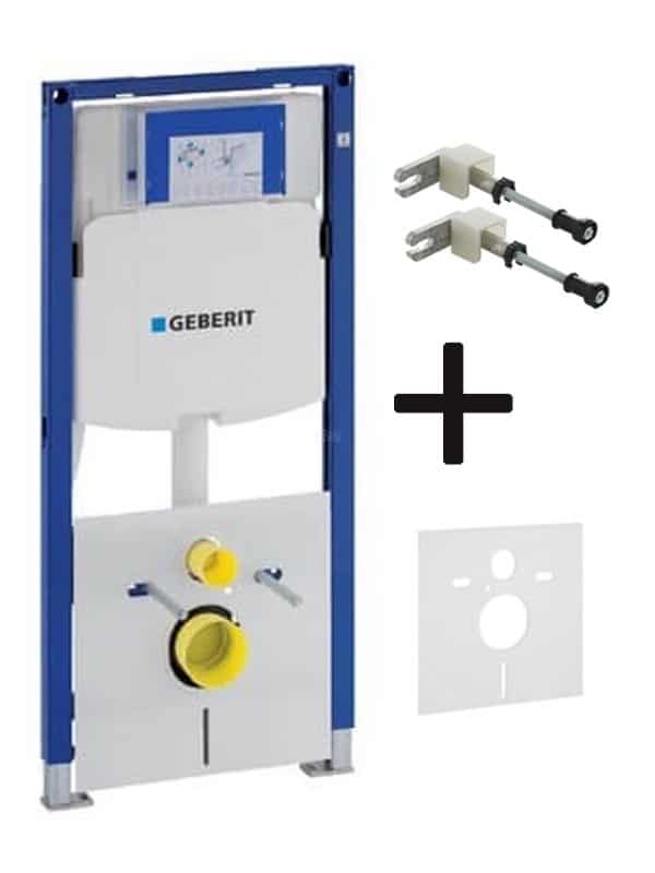 Set rezervor incastrat cu cadru Geberit Duofix Sigma UP320, 12 cm, cu set de fixare si set izolare fonica