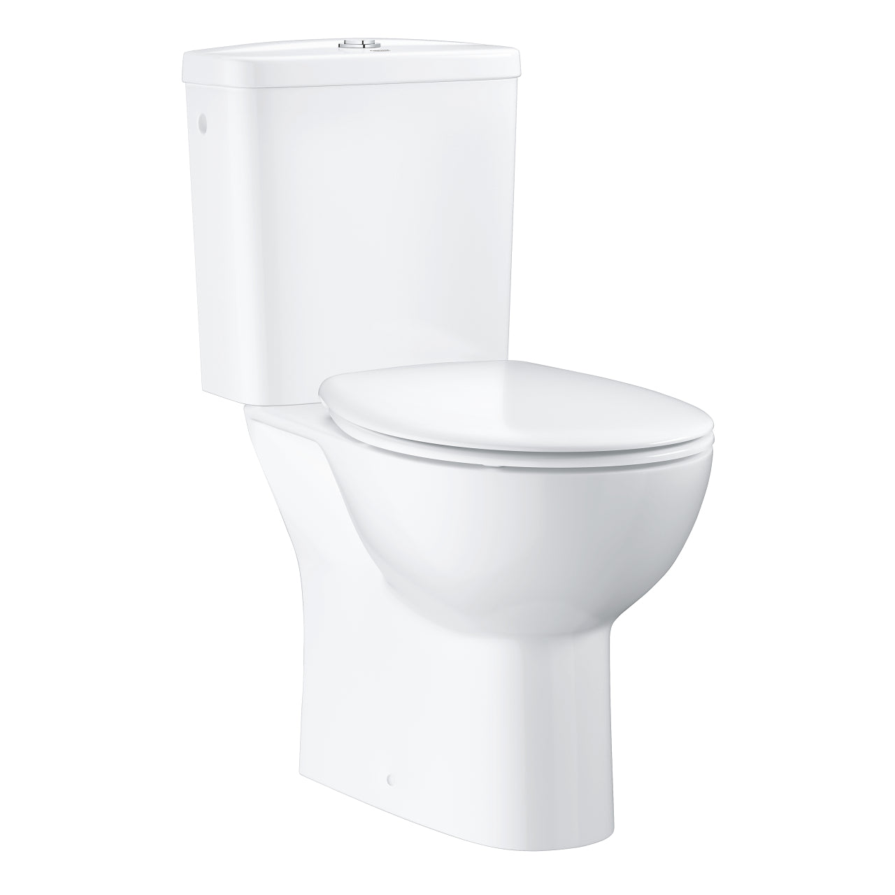 SET VAS WC BAU CERAMIC RIMLESS EVACUARE LATERALA CU REZERVOR ALIMENTARE LATERALA SI CAPAC SOFT-CLOSE