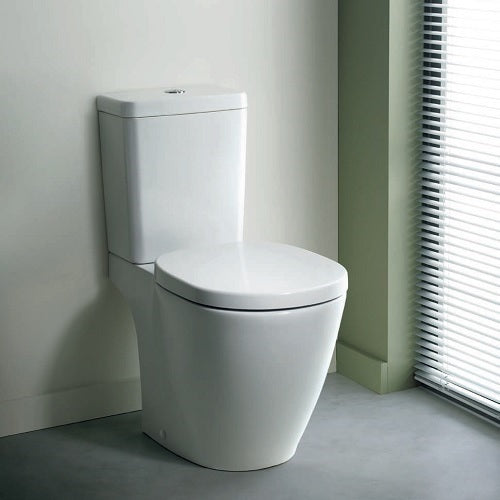 Set vas wc pe pardoseala Ideal Standard Connect Cube, rezervor alimentare laterala si capac cu inchidere lenta