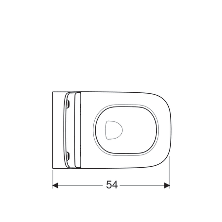 Set vas wc suspendat Geberit Smyle Square Rimfree 54x36 cm si capac slim cu inchidere lenta
