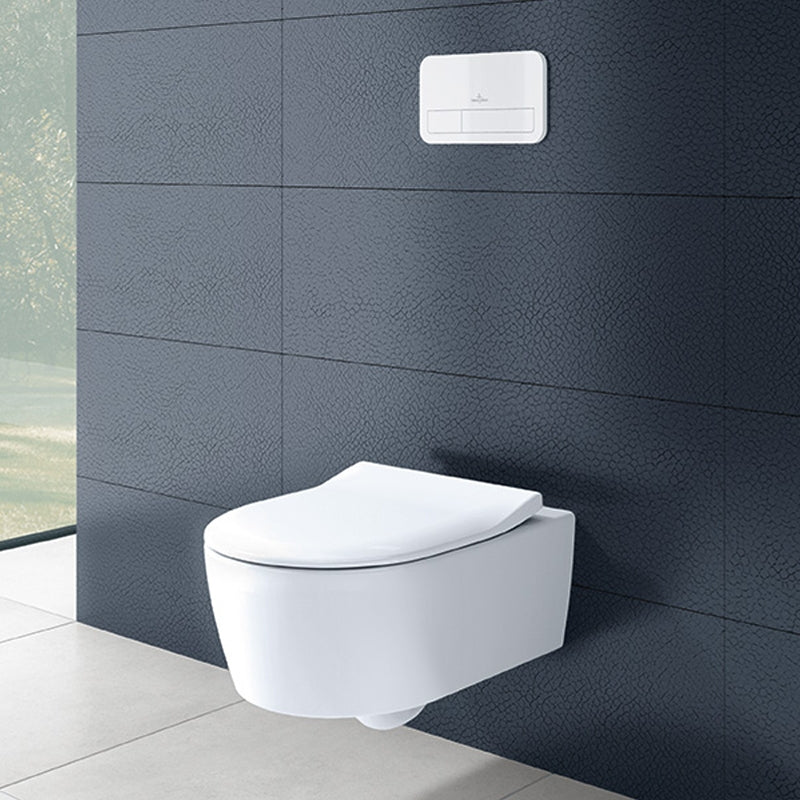Set vas wc suspendat Villeroy&Boch Soul 53x37 cm, Direct Flush si capac slim cu inchidere lenta