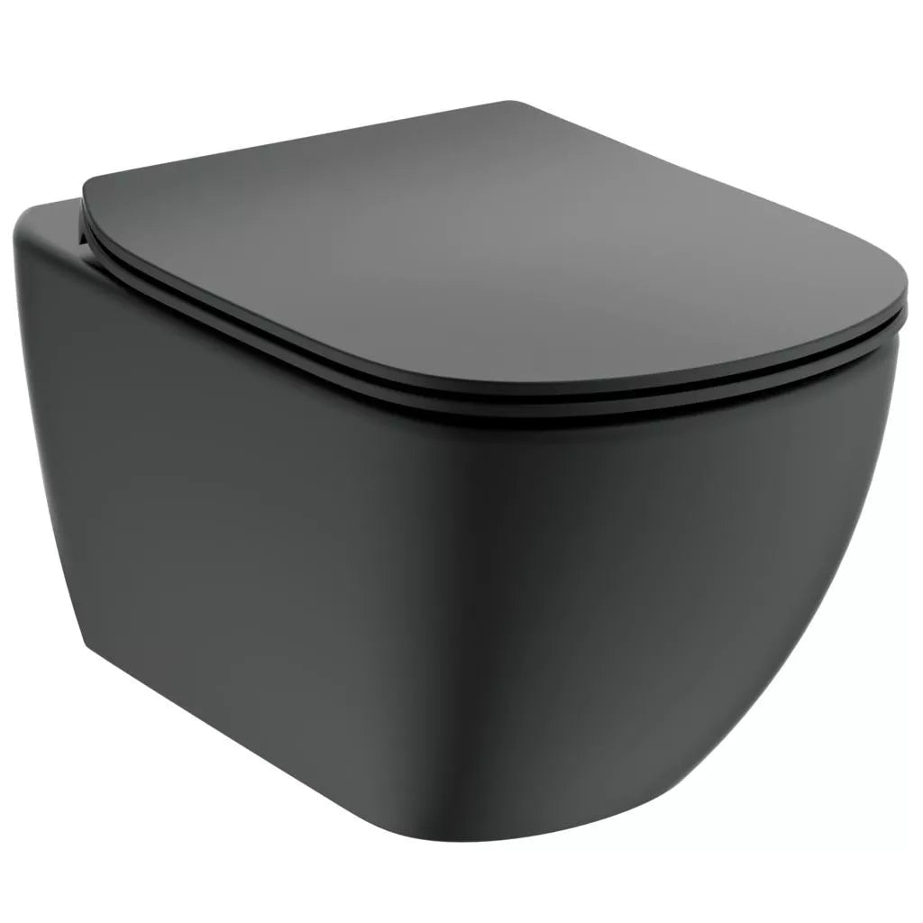 CAPAC WC TESI SLIM SOFT-CLOSE EASYFIX+, NEGRU MAT (DOAR PT T4932V3)