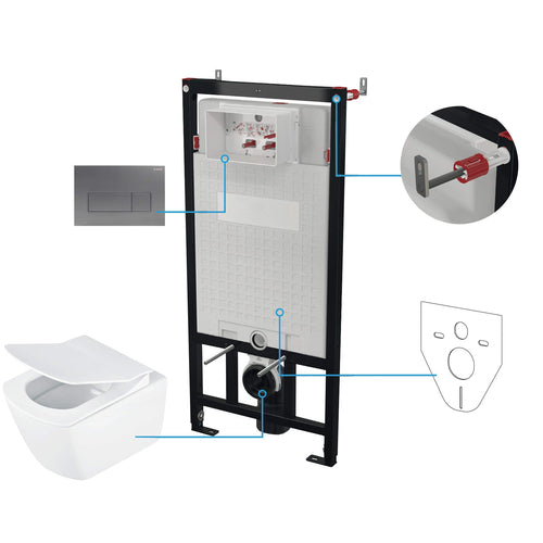 Set WC, îngropat, 6 în 1, Deante