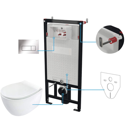 Set WC, îngropat, 6 în 1, Deante