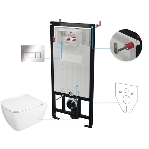 Set WC, îngropat, 6 în 1, Deante
